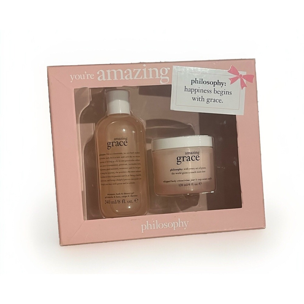 Philosophy You're Amazing 2 Piece Gift Set Amazing Grace Shower Gel + Cream NEW!